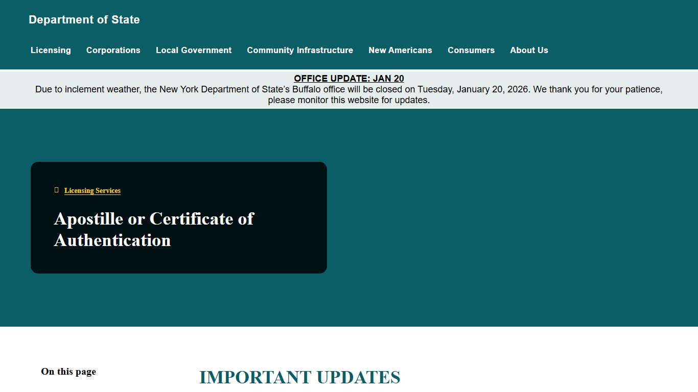 Apostille or Certificate of Authentication | Department of State